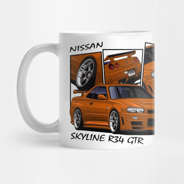 Nissan Skyline GTR R34, JDM Car by T-JD